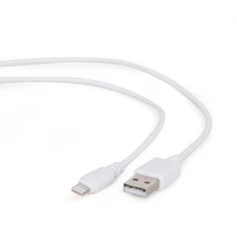 USB to 8-pin sync and charging cable, white, 10 ft
