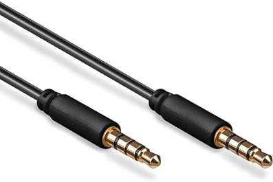 AUX audio connector cable; 3.5 mm stereo 0.5m