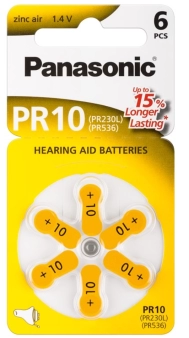 Panasonic V10/PR70 (PR10) Battery, 6 pcs. blister