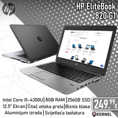 HP EliteBook 820 G2 i5, 8GB, 256 SSD