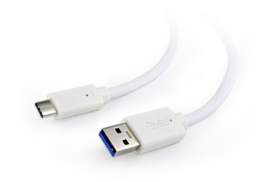 USB 3.0 AM to Type-C cable (AM/CM), 0.1 m, white