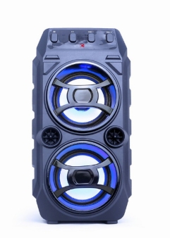 SPK-BT-13 Gembird Portable Bluetooth karaoke speaker 2x5W, USB, SD, 3,5mm, MIC 6,35mm, LED, crni