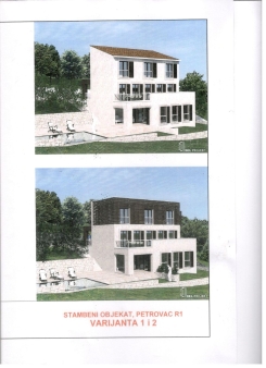 Odličan gradjevinski plac sa idejnim projektom vile na izuzetnoj lokaciji u Petrovcu,(Budva)