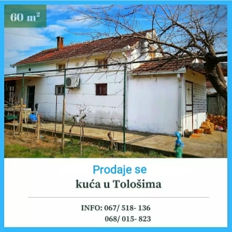 Za prodaju kuca 60m2, Tolosi, Podgorica