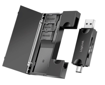 LogiLink CR0049 USB čitač kartica, black